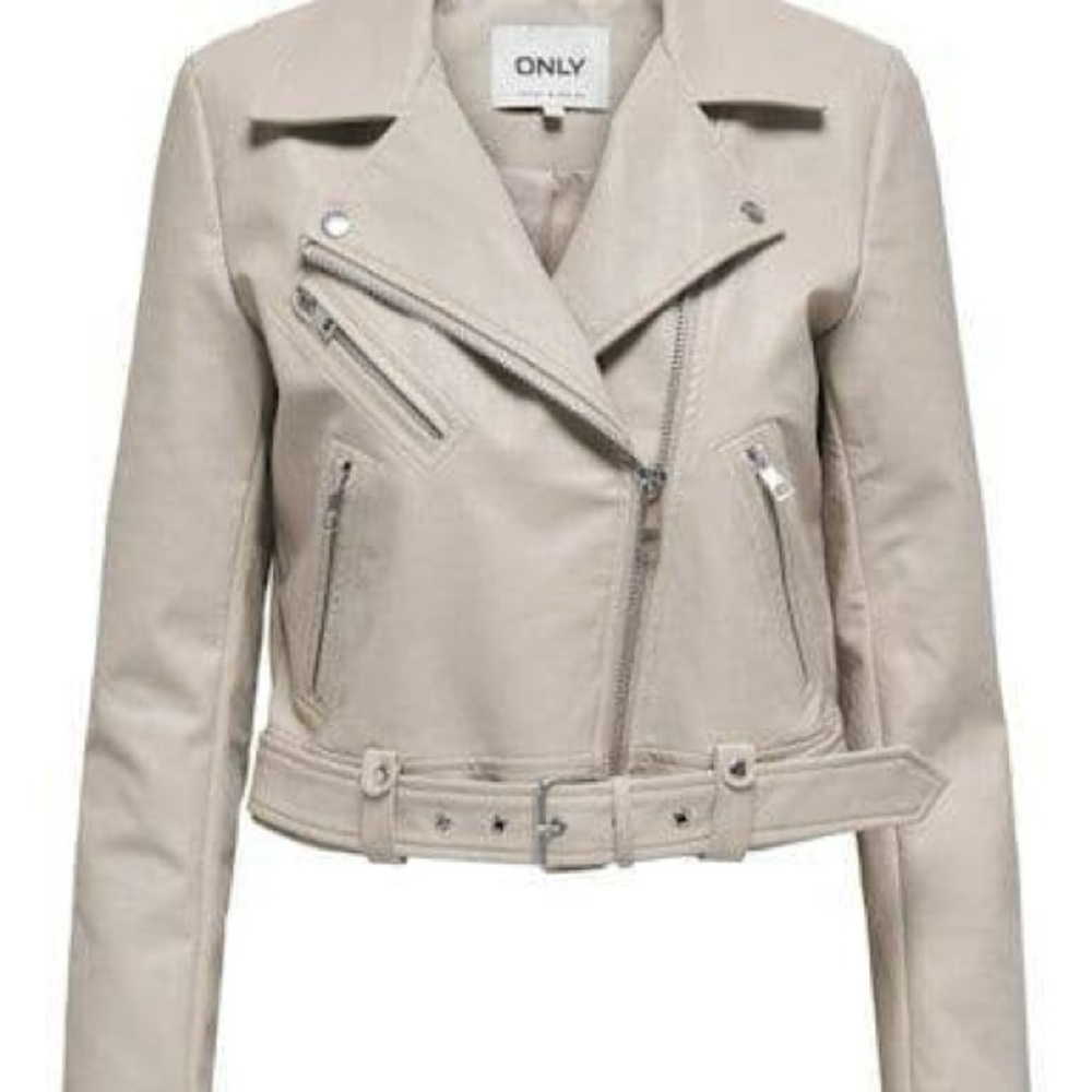 ONLY Women's Vegan Leather Biker Jacket